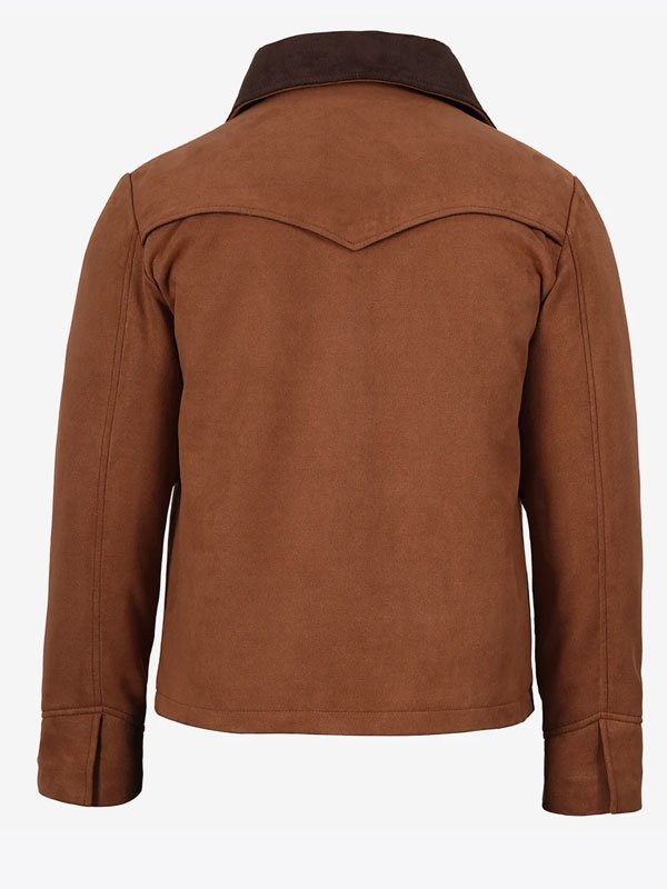Men's Tan Suede Western Jacket - Image 2