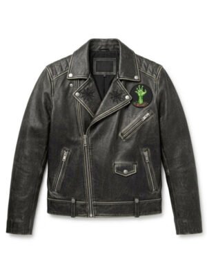 Men's Zombie Hand Black Moto Jacket