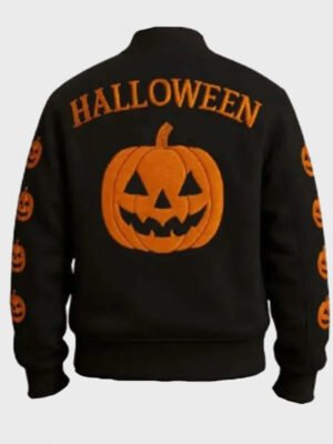 Pumpkin Black Bomber Jacket