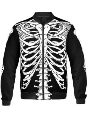 Halloween Ribcage Bomber Jacket