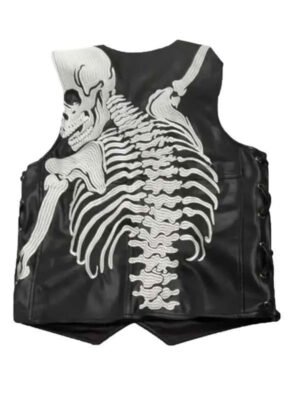 Skeleton Hand Leather Vest