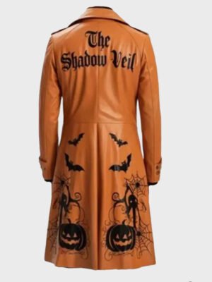 Halloween The Shadow Veil Pumpkin Leather Coat