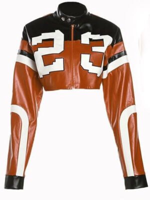 Women Cropped Style Short Leather Jacket