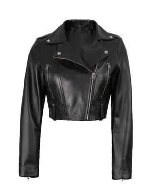 Women's Black Biker Jacket