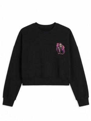 Women's Black Crewneck Sweatshirt