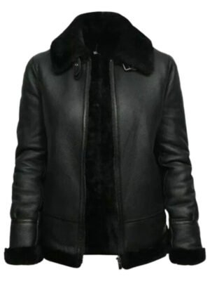 Women’s Black RAF Shearling Lined Jacket