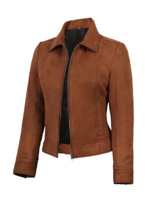 Women's Classic Brown Suede Jacket