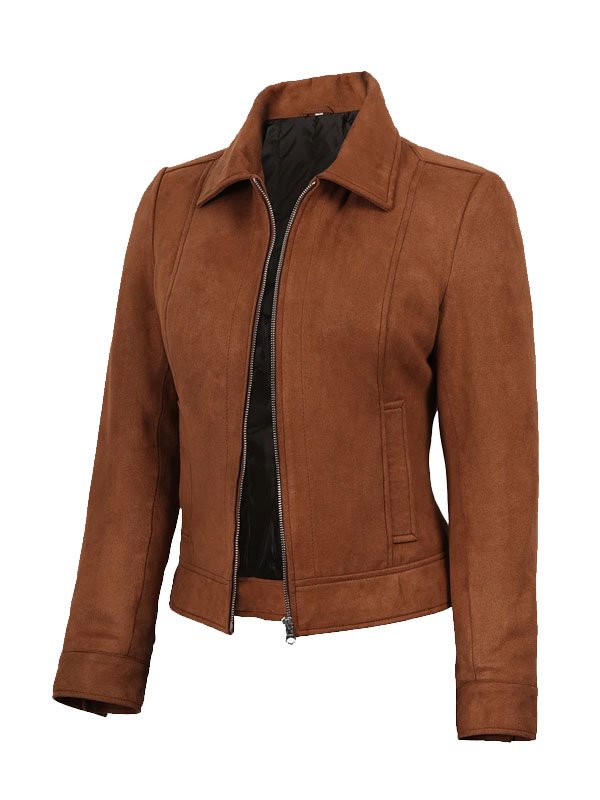 Women's Classic Brown Suede Jacket