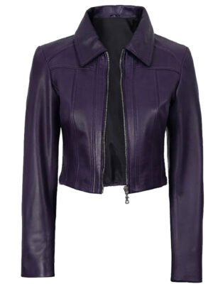 Women's Cropped Purple Jacket