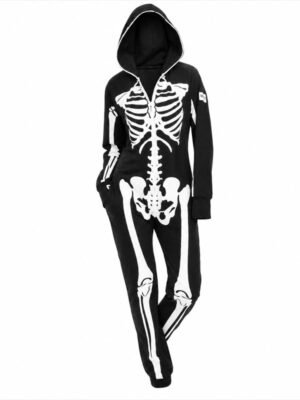 Women's Hooded Skeleton Costume
