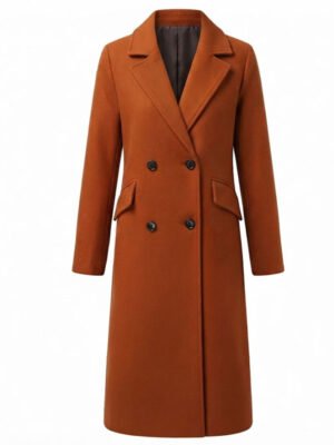 Women's Rust Brown Wool Coat